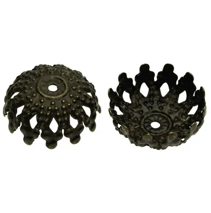 Фото №0 Чашечка для бус 12 мм вид 1 (бронза)