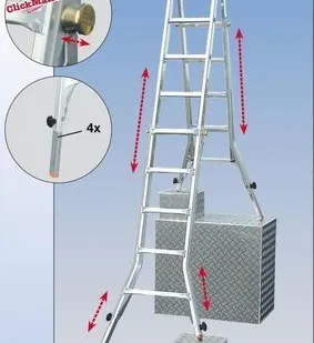 фото Шарнирная телескопическая лестница Krause TeleVario