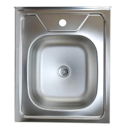 Фото №0 Мойка накладная 500х600х130 0,4 мм. сталь нержавеющая V-404 Владикс