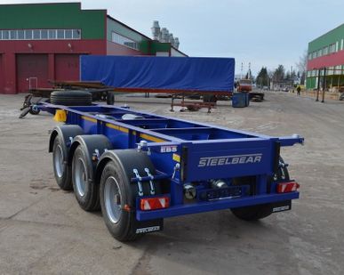фото Полуприцеп-контейнеровоз PK-24P-2 под 1х20 футовый контейнер Steelbear