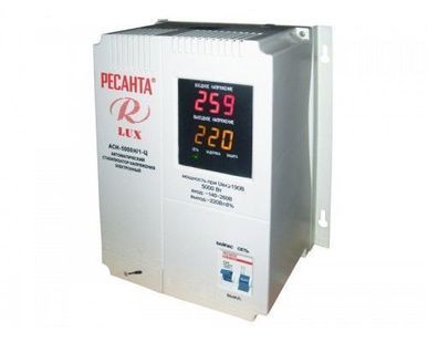 фото Стабилизатор цифровой настенный АСН-5000 Н/1-Ц RESANTA LUX