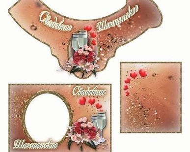 фото Изготовление свадебных наклеек на шампанское