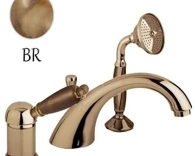 фото Смеситель на борт ванны бронза, ручка орех Cezares Elite ELITE-BVDM-02-Nc C