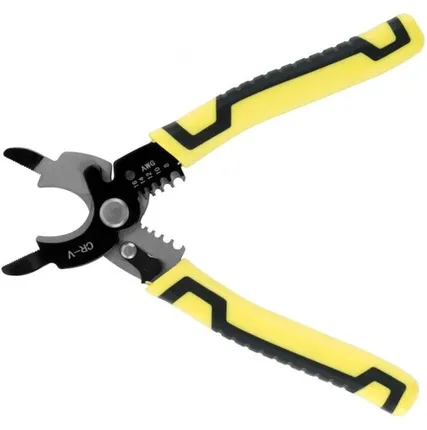 Фото №0 Кабелерез CrV со съемником изоляции 1,3-3,2 мм, встрой.плоскогубцы, 200 мм