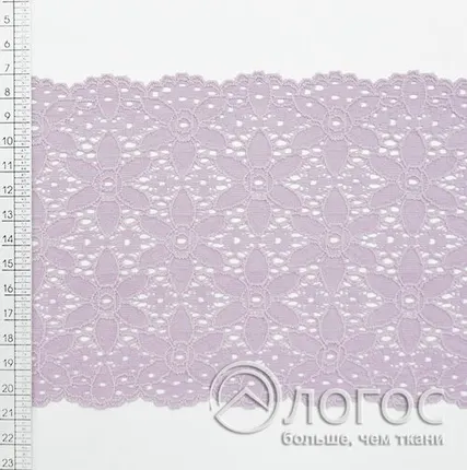 Фото №0 Кружево стрейч Е-393 140 мм И, св.сиреневый