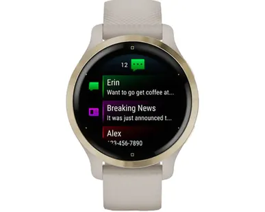 фото Часы Garmin Venu 2S песочного цвета с золотистым безелем