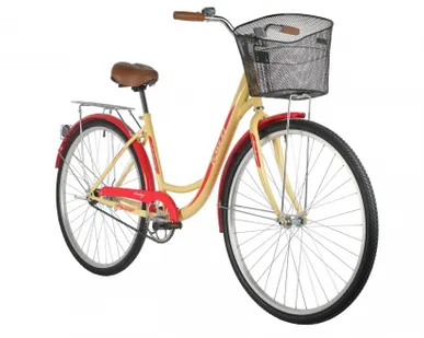 фото Велосипед FOXX Lady VINTAGE бежевый 28"/18" с корзиной