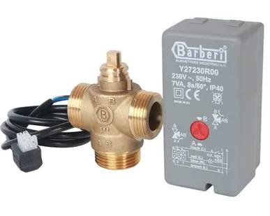 фото STOUT Компактный 3-Ходовой зональный клапан, сервопривод 230V, с кабелем 1м., НР 1