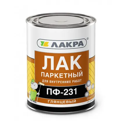 Фото №0 Лак ПФ-231 паркетный Лакра глянцевый 0,8 кг