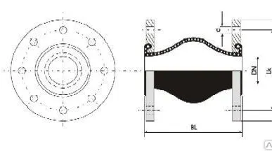 фото Компенсатор тканевый Ду300 для газо-,пыле-,воздуховодов
в