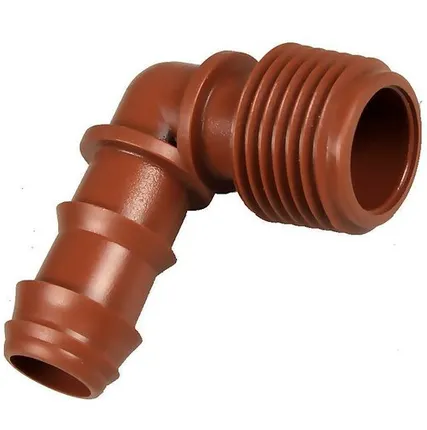 Фото №0 Г фитинг проходной наружная резьба (Г фитинг проходной 16 1/2" нар резьба корич Azud)