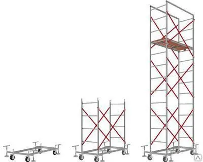 Фото №0 Вышка-тура Вышка-тура 2х1.2 (р/пл), высота 12,4м, вес 408 кг