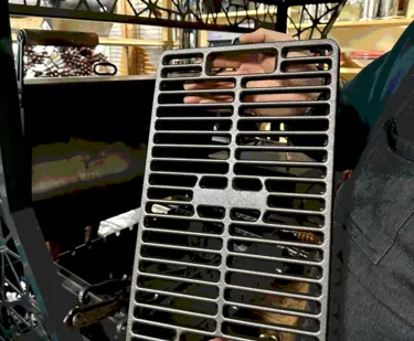 фото Чугунная решетка гриль 420/250/9 мм Россия