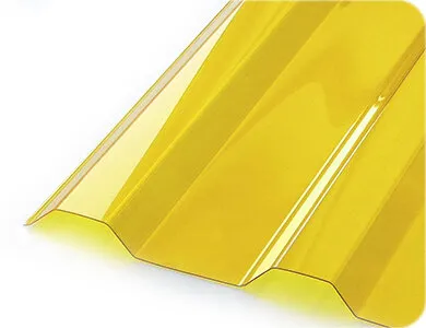 Фото №0 Профилированный поликарбонат 0,8 мм трапеция 1050х6000 желтый