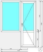 фото Балконный блок ПВХ VEKA Euroline PRO двухстворчатые окно и дверь