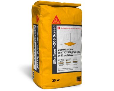 фото Стяжка Sika Floor-206 Screed 20-60мм быстротвердеющая 25кг