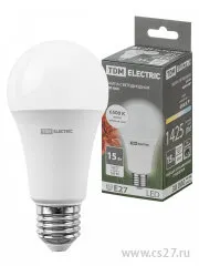 фото Лампа светодиодная А60 15 Вт, 230 В, 6500 К, E27