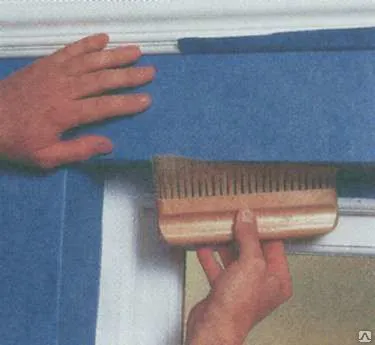 Фото №0 Оклейка откосов обоями