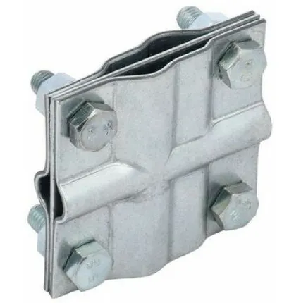 Фото №0 Зажим заземления крестообразный полоса/пруток-полоса/пруток оцинкованная сталь IEK