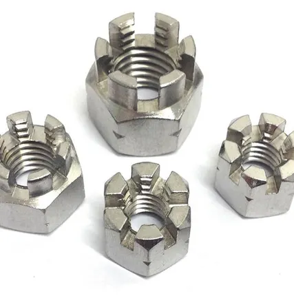 Фото №0 Гайка М10 корончатая (прорезная) DIN 935, оцинкованная сталь