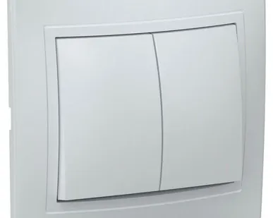 фото Выключатель 2-кл. СП Кварта 10А IP20 ВС10-2-0-КБ бел. ИЭК EVK20-K01-10-DM