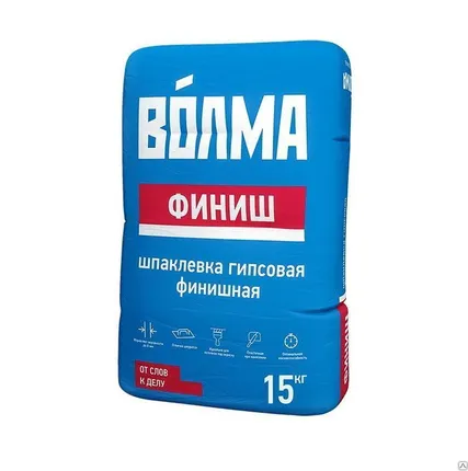 Фото №0 ВОЛМА Смесь сухая гипсовая отделочная Волма-финиш (15кг)