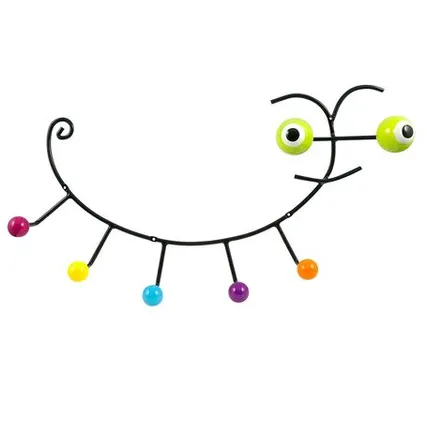 Фото №0 Большая настенная вешалка для одежды, зеленая, металл, пластик, PYLONES 3661561005391/23088 GR