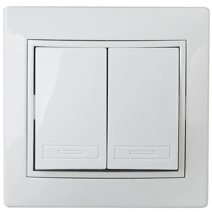 Фото №0 Выключатель 2-кл. СП Plano 10А IP20 1-104-01 250В бел. Intro Б0027601