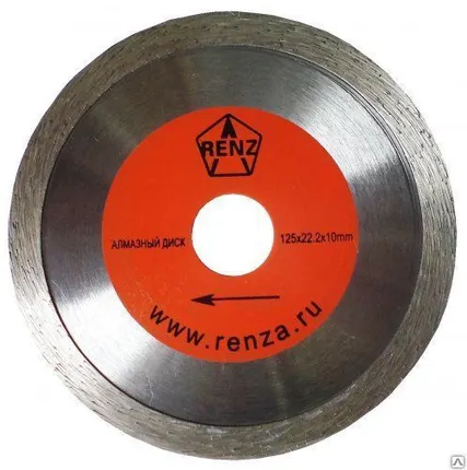Фото №0 Алмазный диск 115х2,5х22,2 Сплошная кромка RenzA
