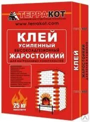 фото Клей усиленный «Терракот» жаростойкая, 25 кг