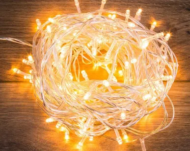 фото Гирлянда "Твинкл Лайт" 15м 120LED тепл. бел. провод прозр. Neon-Night 303-196