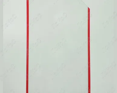 фото Карман плоский А4 225*310мм со скошенным углом, с красным кантом, 2-х сторонним скотчем