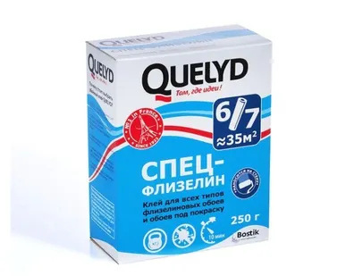 фото Клей для флизелиновых обоев Спец-флизелин QUELYD 250г