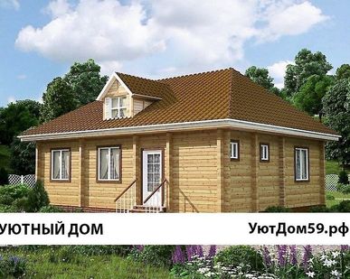 фото Сруб дома 8х10 из профилированного бруса