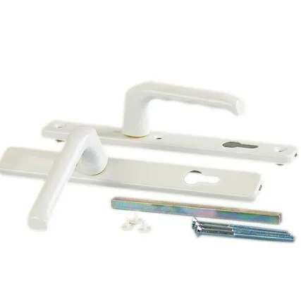 Фото №0 Гарнитур нажимной HOPPE London со сплошной накладкой (30 мм ширина профиля 67-72 мм), белый