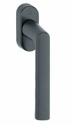Фото №0 Ручка оконная алюминиевая HOPPE Hamburg, штифт vario fit 32-42 мм, 45°, 2 винта М5х45, 2 винта М5х50, черный матовыйF9714M