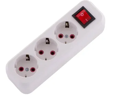 фото Колодка удлинителя 3-м с заземл. с выкл. LEZARD 720-0300-302