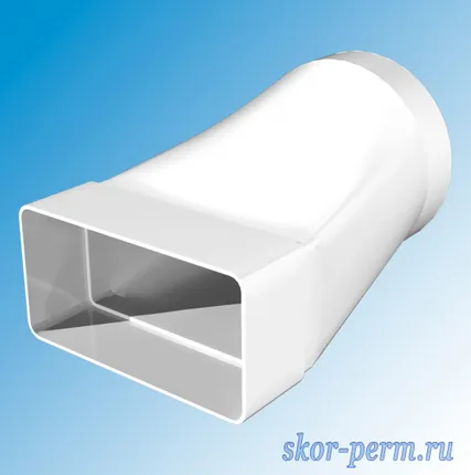 Фото №0 Соединитель эксцентриковый 60х204/D125 плоский/круглый ПВХ, ERA