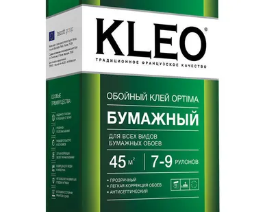 фото КЛЕЙ для обоев KLEO OPTIMA 5-6 бумаж.(120гр/25-30м2) (20шт/кор)