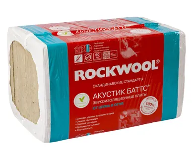 фото Роквул Акустик Баттс 1000х600х50 мм, 6м2