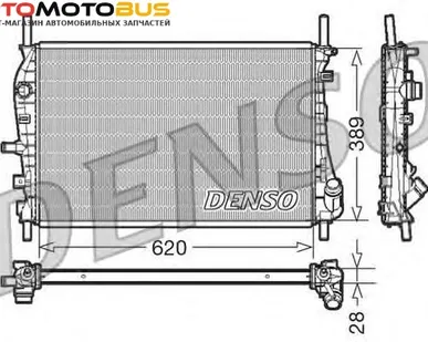 фото Радиатор, охлаждение двигателя DENSO DRM10073 Радиатор охл. ДВС FO Mondeo III 11.00 08.07