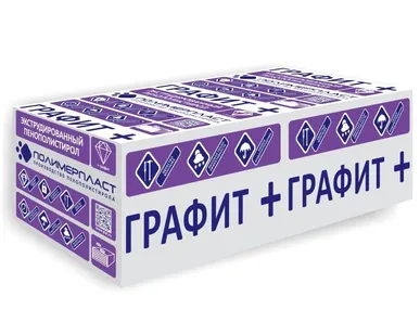 фото Экструдированный пенополистирол (XPS) ГРАФИТ+ 35 (1180х580х100мм) 4шт, 2,74м2 (0,274м3)
