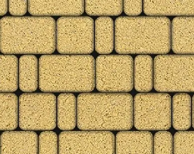 фото Тротуарная плитка Выбор Классико Гранит 60 мм 3 камня Желтая