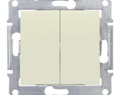 фото Механизм переключателя 2-кл. СП Sedna 10А IP20 (сх. 6+6) 250В беж. SchE SDN0600147