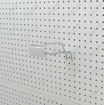 Фото №0 Крючок двойной оцинкованный с ценникодержателем L=150мм, d=4мм