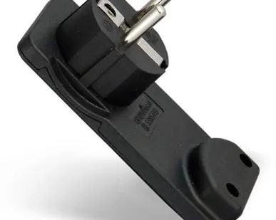 фото Вилка-невидимка электрич. с заземл. черн. 16А 250В UNIVersal 5565419