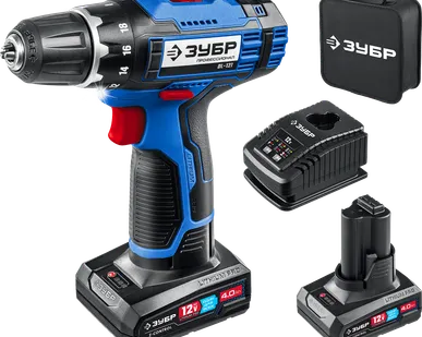 фото Дрель-шуруповерт, 2 АКБ (4 Ач), в кейсе DL-121-42