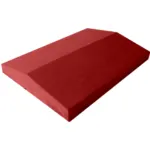 Фото №0 Крышка заборная двускатная (красный №130) 170х400х50 мм (вес 6,75 кг)