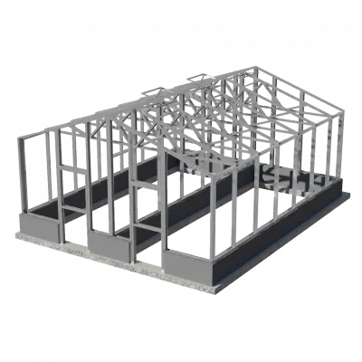 Фото №0 Теплица английская СУПЕР ЧЕЛСИ / Оранжерея 5,7х7,15 м, 2 отделения, оцинкованная