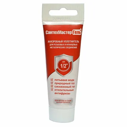 Фото №0 Герметик-гель анаэробный Сантехмастер 60гр красный